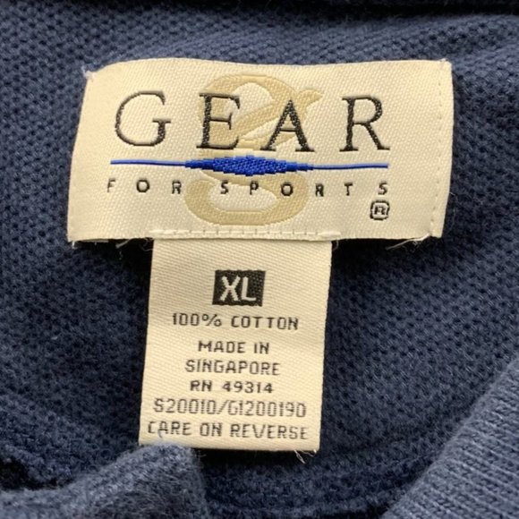 Vintage 90s American University Embroidery Eagle Logo Short Sleeve Polo … - Picture 5 of 12